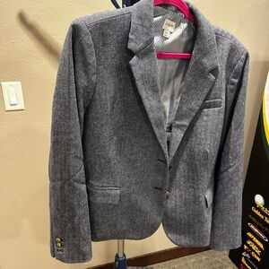 J. Crew Gray Blazer with Notched Lapels and Tailored Fit